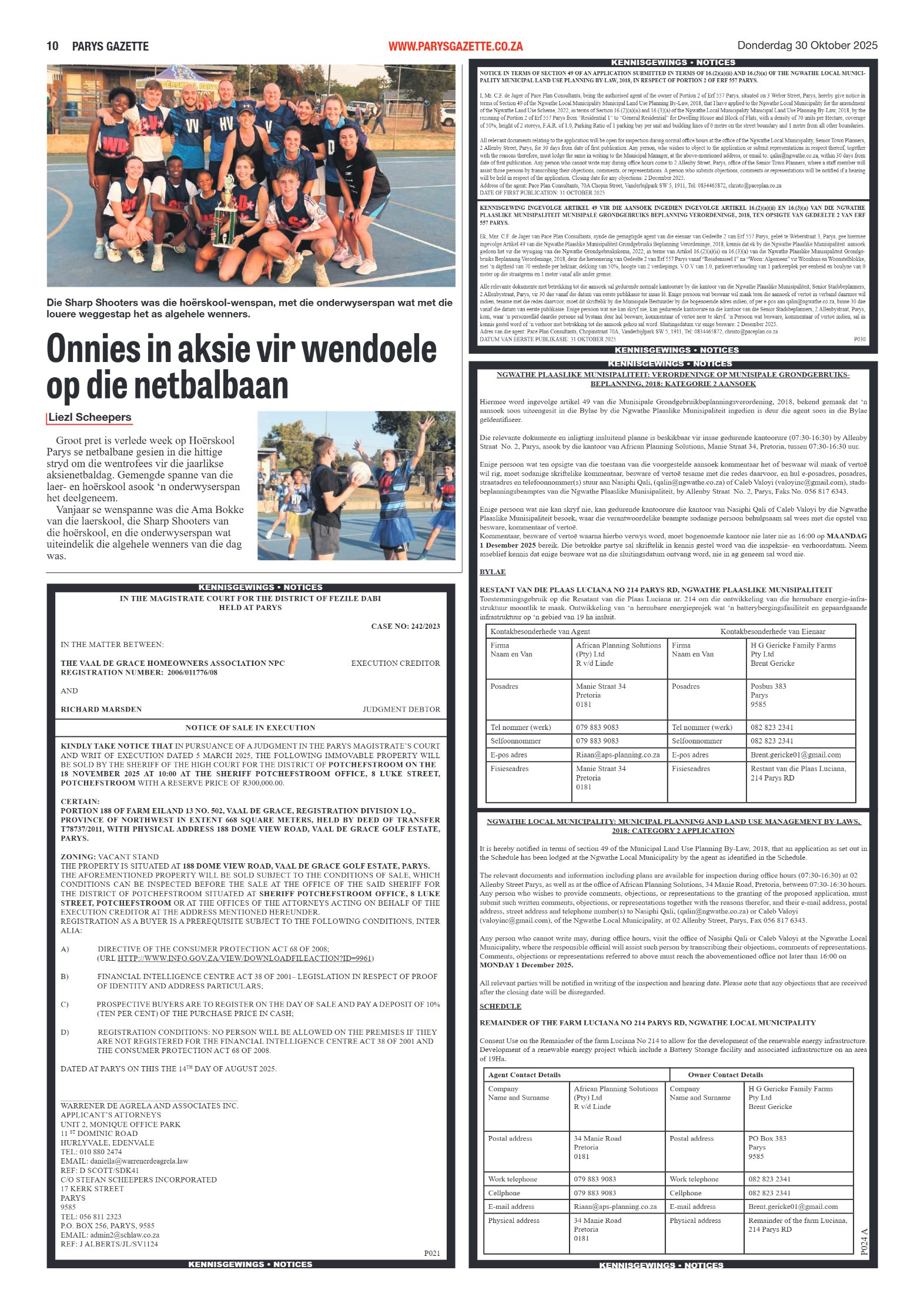 Parys Gazette 30 Oktober 2025 page 10