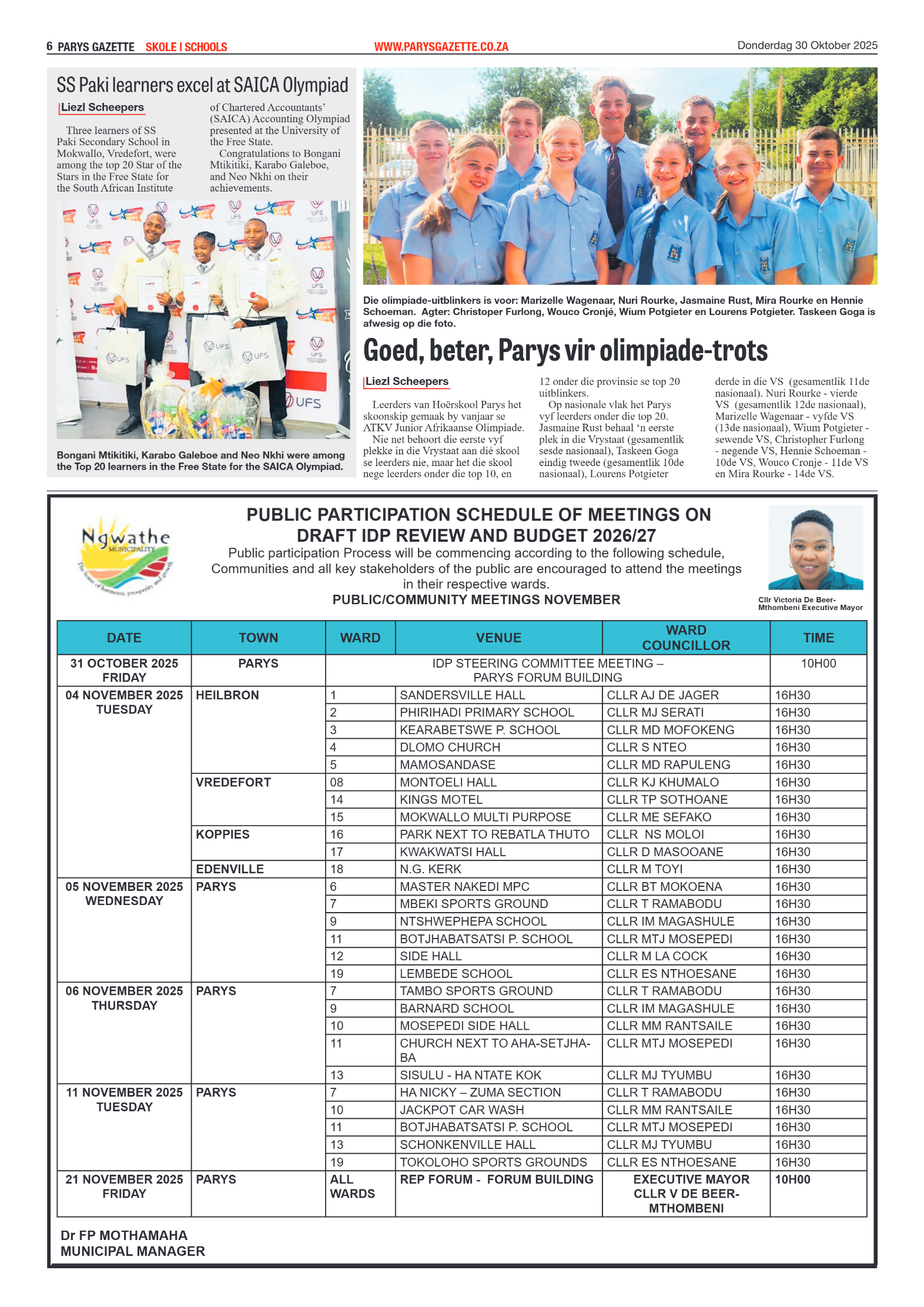 Parys Gazette 30 Oktober 2025 page 6