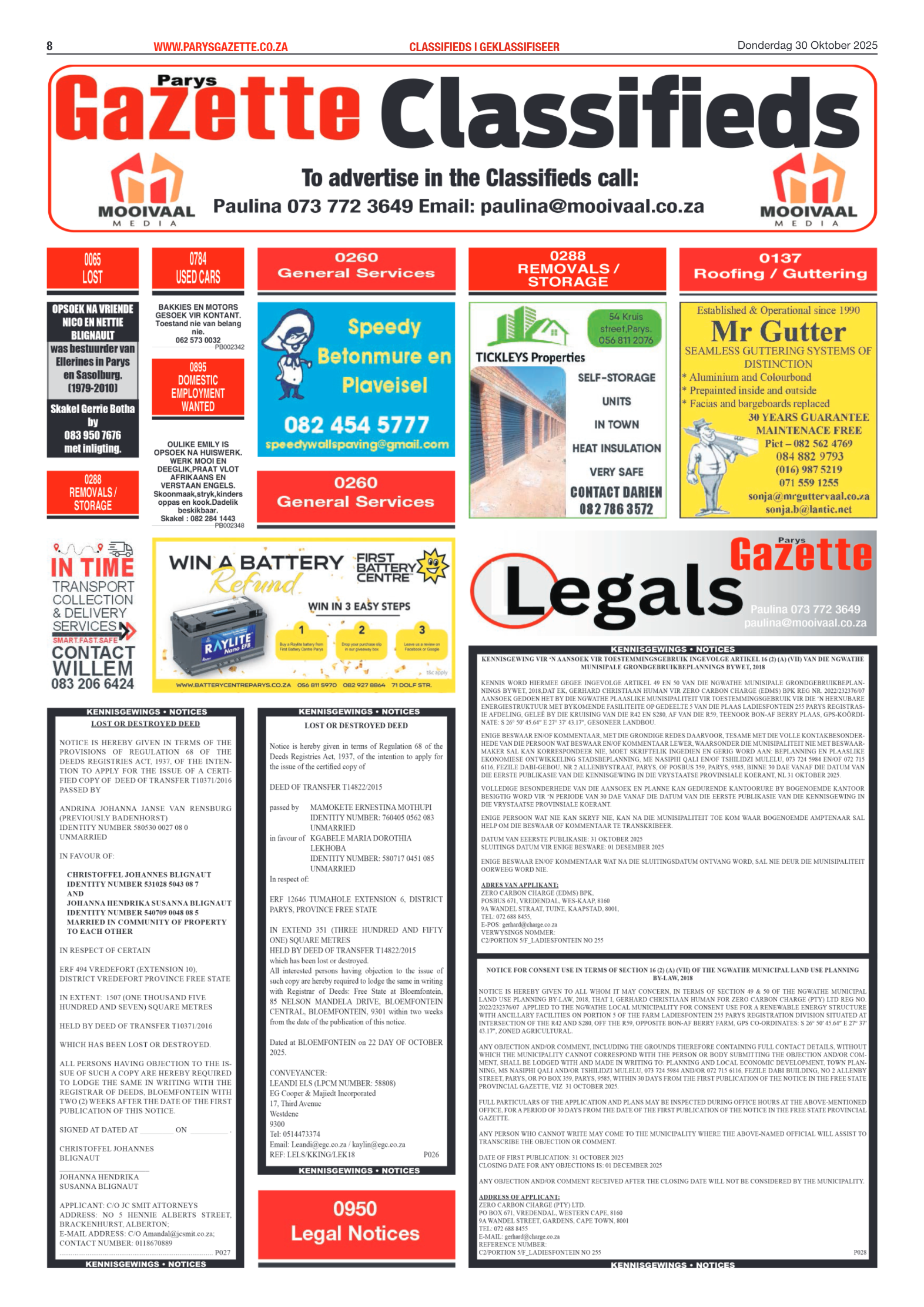 Parys Gazette 30 Oktober 2025 page 8